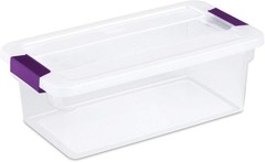 Sterilite 6QT ClearView Latch Storage Box, Stackable Bin w/ Latching Lid 12-Pack