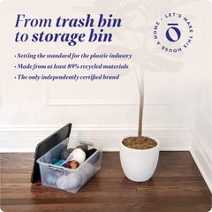Homz 15 Qt Stackable Plastic Storage Container w/Snaplock Lid, Gray (8 Pack)