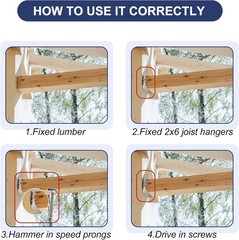 Joist Hangers 2×6 Galvanized Steel Face Mount Deck Framing Bracket 6 Pcs Robust