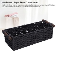 Handmade Paper Rope Storage Basket For Bathroom Decor