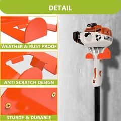 2 Pack Garage Organizer Trimmer Rack Heavy Duty Weed Eater Hanger Trimmer Han