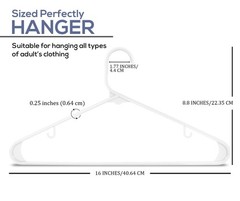 Utopia Home Plastic Hangers 20 Pack – Clothes Hanger with Hooks – Durable