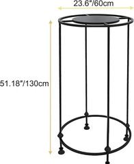 Freestanding round Garment Display Retail Rack, Floor-Standing Double Space Mult