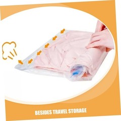 12pcs Hand Roll up Vacuum Compression Bags 35×50 40x60cm Pa+pe 7-layer Space …