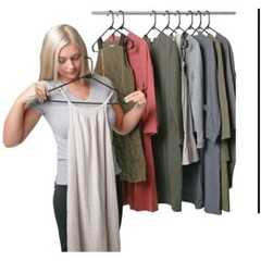 60 Pack Black Plastic Clothes Hangers, Space Saving for Closet Coats Shirts