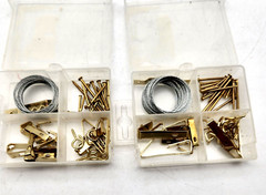 PICTURE HANGING KITS HOOKS Lot of 2 Tool Kit Assortment See Pictures