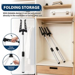 2 IN 1 T Shirt Display Stand, 32-63 inch Adjustable Cap and Gown Display Stan…