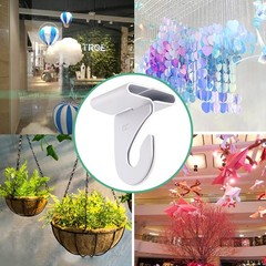 12 Pair Drop Ceiling Hooks T Bar Track Clips for Hanging Plants Decor