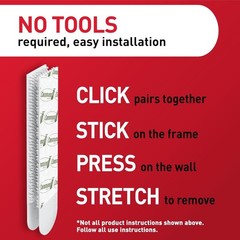 Command Large Picture Hanging Strips, White, Holds up to 16 lbs, 14-Pairs, Easy