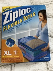 NEW Ziploc X-Large Flexible Storage Tote 10 Gallon Clear Plastic Rare