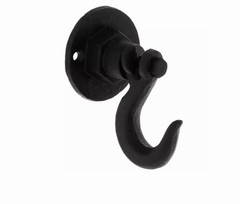 Black Industrial Swivel Clevis Eye Wall Hook Heavy Duty Cast Iron Antique Design