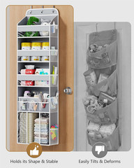 over the Door Organizer for Nursery, 5-Tier Baby Clothes Organizer