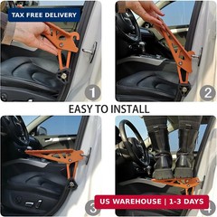 TOOENJOY Universal Fit Car Door Step, Foldable Roof Rack Door Step Up on Door La
