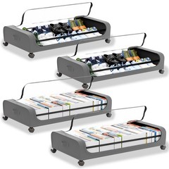 4 X Under Bed Containers Closet Box w/ Zipper Rolling Organizer Bedding Storage