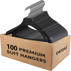 Plastic Extra Wide Shoulder Suit Hangers for Men 15 Pack Width 17.7″, Grey Sweat