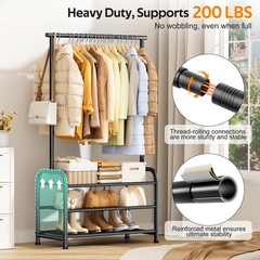 Garment Rack with Shelves Heavy Duty Clothing Rack Organizer