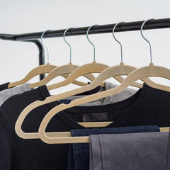 Black Metal Garment Clothes Rack 25 In. W X 59 In. H
