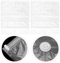8pcs Vacuum Storage Bags for Clothes and Blankets, Pa Pe Compression Bags wit…