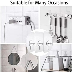 10Pack Self-Adhesive Wall Hooks – Seamless Punch-Free Nail Screw Stickers