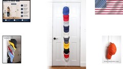 Contemporary Cap Rack FAV | Over Door Organizer for 40 Caps – Secure & Stylish