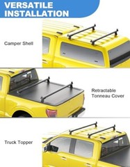 FengYu 57″ Universal Roof Ladder Rack for Van Fit for Pickup Truck Cap & Topper