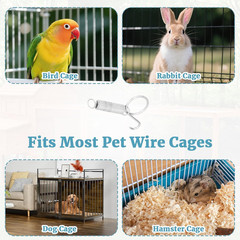 10 Pack Multi-Functional Metal Finger Spring Latch Hook for Rabbit Cage Door