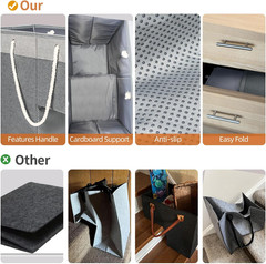 Stair Basket with Handle for Easy Storage – Gray 16″ Step Organizer