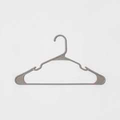 18 Pack Gray Plastic Clothes Hangers – Closet Storage for Shirts, Pants, More