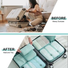 7x Travel Storage Bag Packing Cubes Set Luggage Organizer for Suitcase Carry On