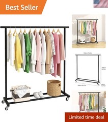 HOKEEPER Clothing Racks Heavy Duty Clothes Rack Adjustable Garment Rack S009
