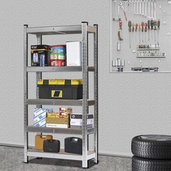 5 Tier Shelving Unit Adjustable Garage Storage Utility Rack Shelves