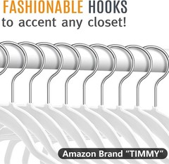 50 Plastic Hangers 17.7 Inch Non-Slip, Space Saving Closet Organizers, Heavy …