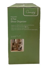 OBO👟⭐ NEW CANOPY 3-TIER ADJUSTABLE SHOE ORGANIZER FREESTANDING STORAGE RACK 👟⭐