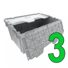 Heavy-Duty Attached Lid Tote (XL) – Set of 3