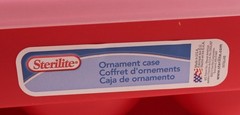 Sterilite Ornament Red Storage Case Holds 20 3.5″ Christmas Holiday Ornaments