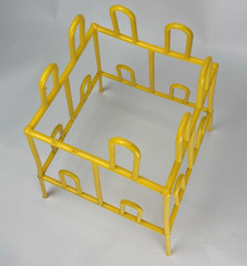 Vintage Yaffa Style Yellow Plastic Shoe Rack – MISSING ONE TOP PIECE – SEE PICS