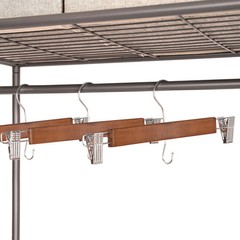 Walnut Finish Wood Pant & Skirt Adult Hangers, 3 Count