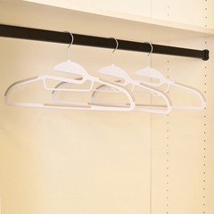 Plastic Hangers, Easy Slip Clothing Hangers, Non-Slip 10 Count, Adult, Arctic