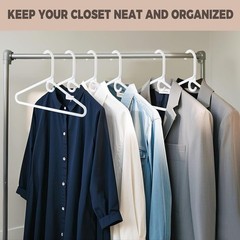 Quality White Plastic Hangers 30 Pack – Super Thick Heavy Duty Multipack for