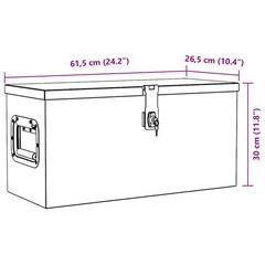 vidaXL Aluminum Storage Box Silver Outdoor Tool Chest Utility Organizer Case