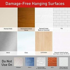 2 Packs 3M Command Bath Large Picture Hanging Strips 4 Pair/Pack (Total 8 Pairs)