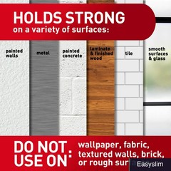 Picture Hanging Strips X-Large 20 lb Heavy Duty 16 Pairs Damage-Free