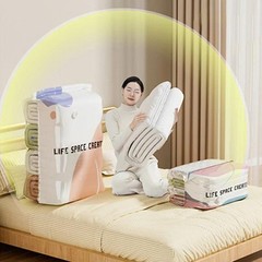 Large Capacity Vacuum Storage Bags No Pump Space Saver Compression Bags for Clot