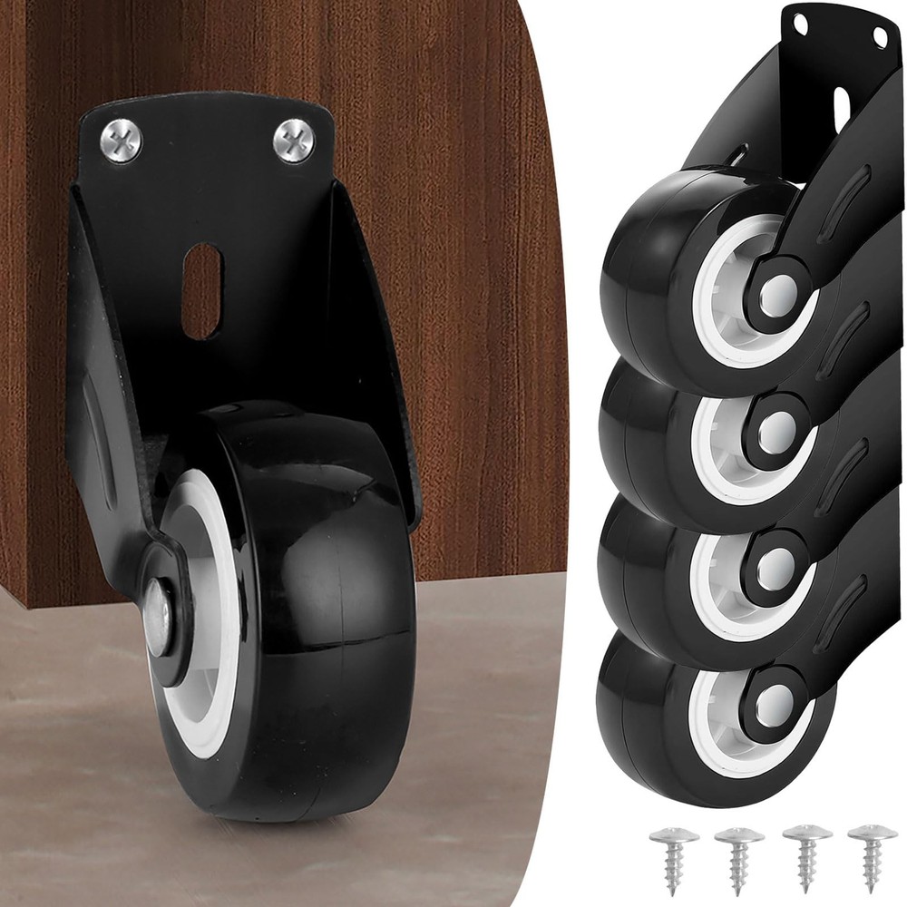 4 PCS 2 Inch Gate Wheels AntiSag Door Bottom Support Casters Wood Rollers
