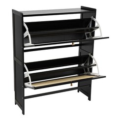 Natural Rattan Shoe Cabinet, Free Standing Shoe Racks, Shoe Cabinet