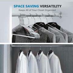 Wire Coat Hangers – 17.7 Inch Heavy Duty Stainless Steel Hangers (50 Pack)