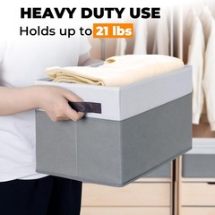 Large Closet Storage Baskets 4 Pack with Lids for Shelves