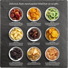 A Gift Inside Sweet Bloom Dried Fruit Deluxe Tray Basket Arrangement for Holiday