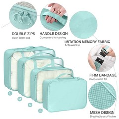 7x Travel Storage Bag Packing Cubes Set Luggage Organizer for Suitcase Carry On