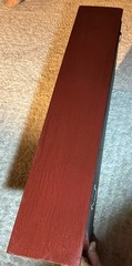 Solid WOOD coat Rack Shelf 23 3/8” Wide, WINE RED 3 Pegs Quality Craftsmanship!